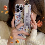 Di.or Wristband Phone case 15 15Pro 15promax 14 14pro 14promax 13 13pro 13promax Case Fashion Flowers simple iphone case  soft shell  11  Trendy iphone 12 12pro 12promax classic Upgrade