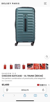 DELSEY Trunk Suitcase (Latest model) 新款旅行喼