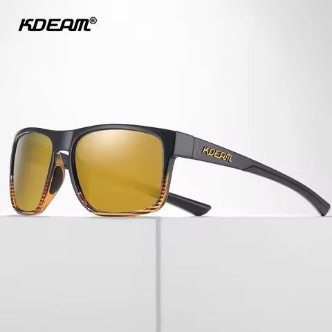 KDEAM Brand Photochromic Sunglasses Men Polarized Eyewear Unisex Square Shades UV400 Mirrored Glasse