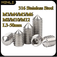 Hex Socket Cone Tip Headless Grub Screw Allen Key Set Bolt Skru Elenkey Alenkey Elenki Stainless Ste