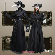 Halloween Costume Plague Doctor Cosplay Costume Medieval Crow Beak Costume
