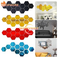 [Wholesale Price] DIY Art Mirror Removable Self Adhesive Mosaic Tiles Decals 3D Geometric Mirror Wall Stickers Colorful Hexagon Acrylic Mirror Sticker Bedroom Living Room Decor