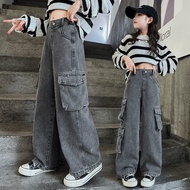 Girls' jeans gen Z style seluar jeans budak perempuan for children 15 - 50kg (size 110-170)