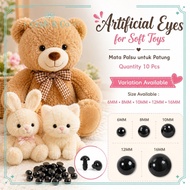 ( 10 PCS ) EYES FOR BEAR ANIMAL PUPPET CRAFT FOR CHILDREN / DIY BLACK EYES ACRYLIC ACCESSORIES