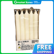 IKEA | Ikea Ybbla Chandelier Candles 20 Pieces 19cm White 804.932.58