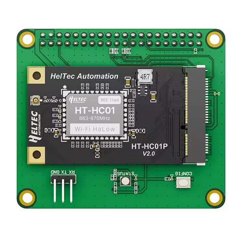 Heltec WiFi HaLow Module HT-HC01P V2 Mini PCIe Interface 863–928MHz and Raspberry Pi HAT Smart Home 