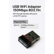 USB WiFi Adapter 150Mbps 802.11n Mini Dongle Wireless Receiver untuk PC Laptop