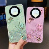 Hot Phone Case Honor X9b X9a X8a X7a X9 X8 X7 Honor 90 Lite 5G 4G New Starry Sky Fantasy Planet Fashion Casing Shiny Transparent Cute Cartoon Hard Cover 2024