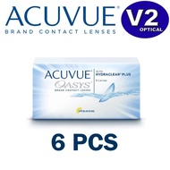 (6 PCS) Acuvue Oasys with Hydraclear Plus Silicone Hydrogel Bi-weekly Clear Lens Contact Lenses