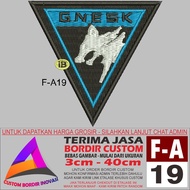 F-A19 GNESK BREAKOUT LOGO EMBROIDERY PATCH WOLF ARENA AREA TRIANGLE - CUSTOM EMBROIDERY INNOVATION T