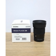 SIGMA 30MM F1.4 DC DN CONTEMPORARY LENS FOR SONY E MOUNT (99.9% NEW)