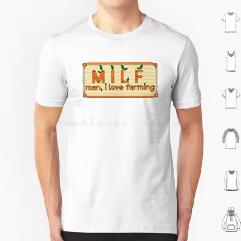 Stardew Valley Man I Love Farming T Shirt 6xl Cotton Cool Tee Milf Stardew Valley Man I Love Farming