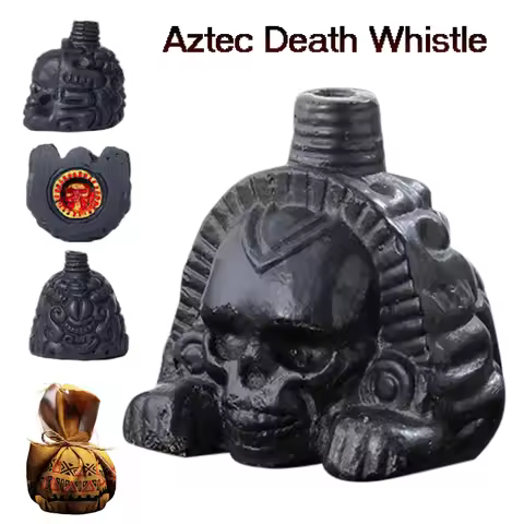 Authentic Aztec Death Whistle Loud Scream, Horror Novelty Sound Maker For Halloween Party Prank, Got