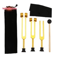 3Pack Tuning Fork Set Chakra Tuning Forks (128Hz, 256Hz, 512Hz) Tuning Fork Kit for Healing, Chakra,