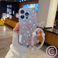 INFINIX case Flower Phone case with Chain Compatible For INFINIX HOT30I/HOT40/HOT9PLAY/NOTE30/NOTE40