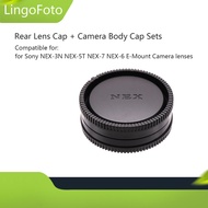 Rear Lens Cap + Camera Body Cap Sets for Sony A6500 A6300 A6000 NEX-7 NEX-3 NEX-5