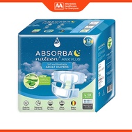 Absorba Nateen Maxi Plus Adult Diapers Size L 10s (115-150cm / 45-59 inches)