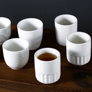 Tea cup, pure white ceramic tea cup, tea brewing cup, hotel tea cup, morning tea cup, hotel serving 
