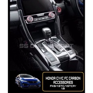 Honda Civic Fc 2016-2022 Gear Shirft/Gear Knob/Gear Panel Carbon Fiber Interior Accessories Civic Fc Accessories