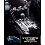 Honda Civic Fc 2016-2022 Gear Shirft/Gear Knob/Gear Panel Carbon Fiber Interior Accessories Civic Fc