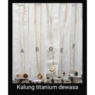RL510. Titanium necklace rust-proofWanita size 45 cm+