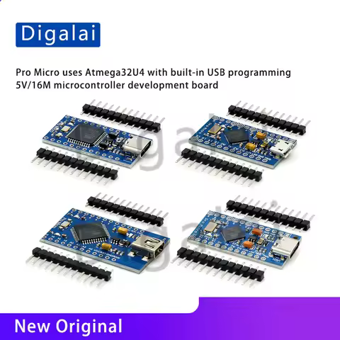 Pro Micro uses Atmega32U4 with built-in USB programming, 5V/16M microcontroller development board