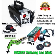 Paket Redfox Mesin Las 400Watt Set RFBLACK 120 - Ryu Bor 10mm