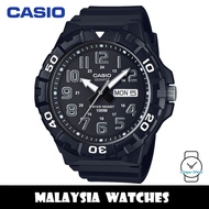 (100% Original) Casio MRW-210H-1A Quartz Black Dial Black Resin Men's Watch MRW210H-1A MRW-210H-1AV 