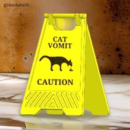 [greedancit] Cat Vomit Sign Dogs Vomit Sign Cat Warning Sign Decoration Cat Decor Funny Gag Gifts Ca