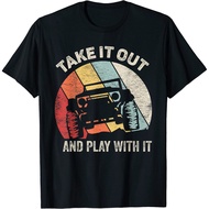 Newest Vintage Retro Take It Out And Play With It Funny 4X4 T-Shirt