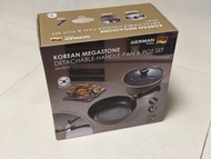 German Pool 德國寶 Korean Megastone Pan&Pot Set 韓國製 煮食鍋 不黏鍋 易潔鍋 湯鍋 湯煲 煎pan 套裝 廚房 煮食用具