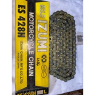 Gold Izumi Motorcycle Chain 428H 124L made in Japan