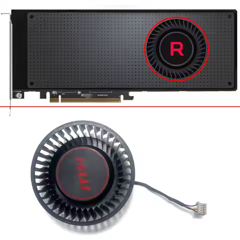75MM 4PIN 12V BFB1012SHA01 BV5 RX VEGA56 VEGA64 GPU Cooler Fan For AMD XFX Radeon RX VEGA 64 56 SILV
