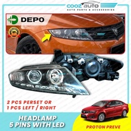 Proton Preve DEPO Front HeadLamp Head Lamp Light LED 5 PIN (No Bulb)