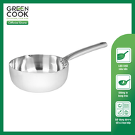 Chảo Sâu Inox 3 Lớp Nguyên Khối Miệng Rót GCP255-20IH Chính Hãng Green Cook
