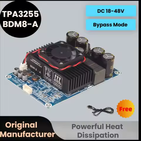 BDM8-A TPA3255 300W+300W Amplifier Board HIFI Digital Power Class D Amplifiers High Power 2.0 Channe