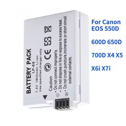 1800mah 7.4V LP-E8 LP E8 LPE8 Batteries for Canon EOS 550D 600D 650D 700D X4 X5 X6i X7i Camera Batte