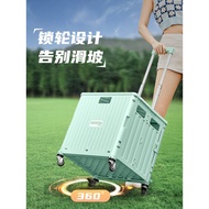 JZ05Wholesale Outdoor Camping Picnic Trolley Storage Trolley Storage Box Foldable Car Trunk with Wheels