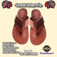 Sandal Indrian 005 Sandal Jepit Kulit Pria Sandal Casual Sandal Terbaru 2023 Sandal Kulit sapi Senda