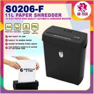 WS0206-F Electric Paper Shredder Machine 11L ( Max 6 sheets of A4 80gsm ) with Waste Bin