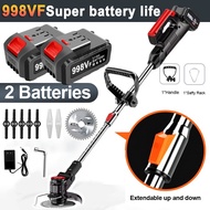 998VF Mesin Rumput Lawn Mowe Rechargeable Grass Cutter Cordless Grass Trimmer Electric Pemotong Rump