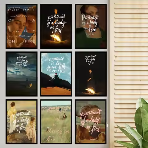 Portrait Of A Lady On Fire Movie Self-adhesive Art Poster Retro Kraft Paper Sticker DIY Room Bar Caf