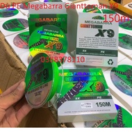 Dây Dù Câu Cá PE Megabarra Gianttoman X9 150m