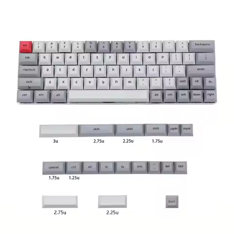 YMDK DSA Profile 61 64 68 Minila Dye Subimation Keyset Thick PBT Keycap set For Cherry MX GH60 XD64