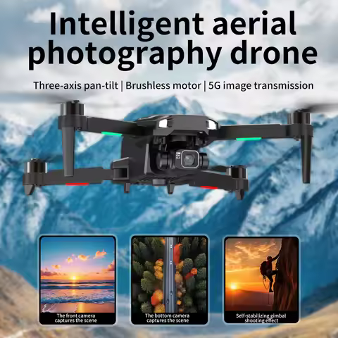 F204 Drone 5.5-inch screen3-Axis Gimbal Professional 8K HD Camera Obstacle Avoidance Brushless 5G Dr