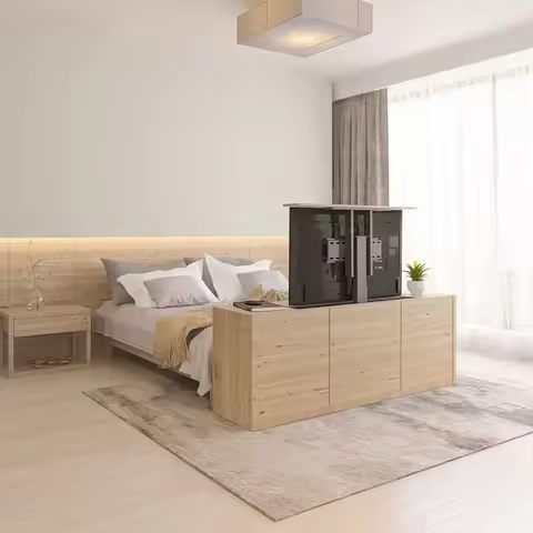Living Room Furniture Electric TV Wall Mount Motorized Height Adjustable Automatic TV Lift Stand wit