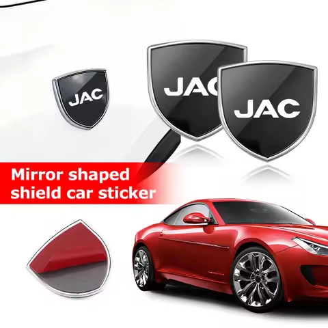 For JAC 3D Metal Car Styling Shield Stickers Trunk Exterior Accessories RF8 M3 M4 X8 Plus A5 E10X QX