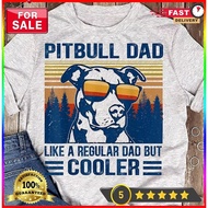 2025 gift shirt Vintage Pitbull Dad Like A Regular Dad But Cooler Funny Gift - Gift