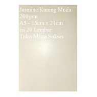 Light Yellow Jasmine Paper A5 200gsm