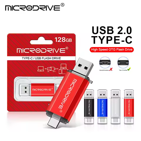 TYPE C USB 2.0 Flash Drive OTG Pen Drive 128GB 64GB 32G 16 8 4GB Memory Disk U Stick External Storag